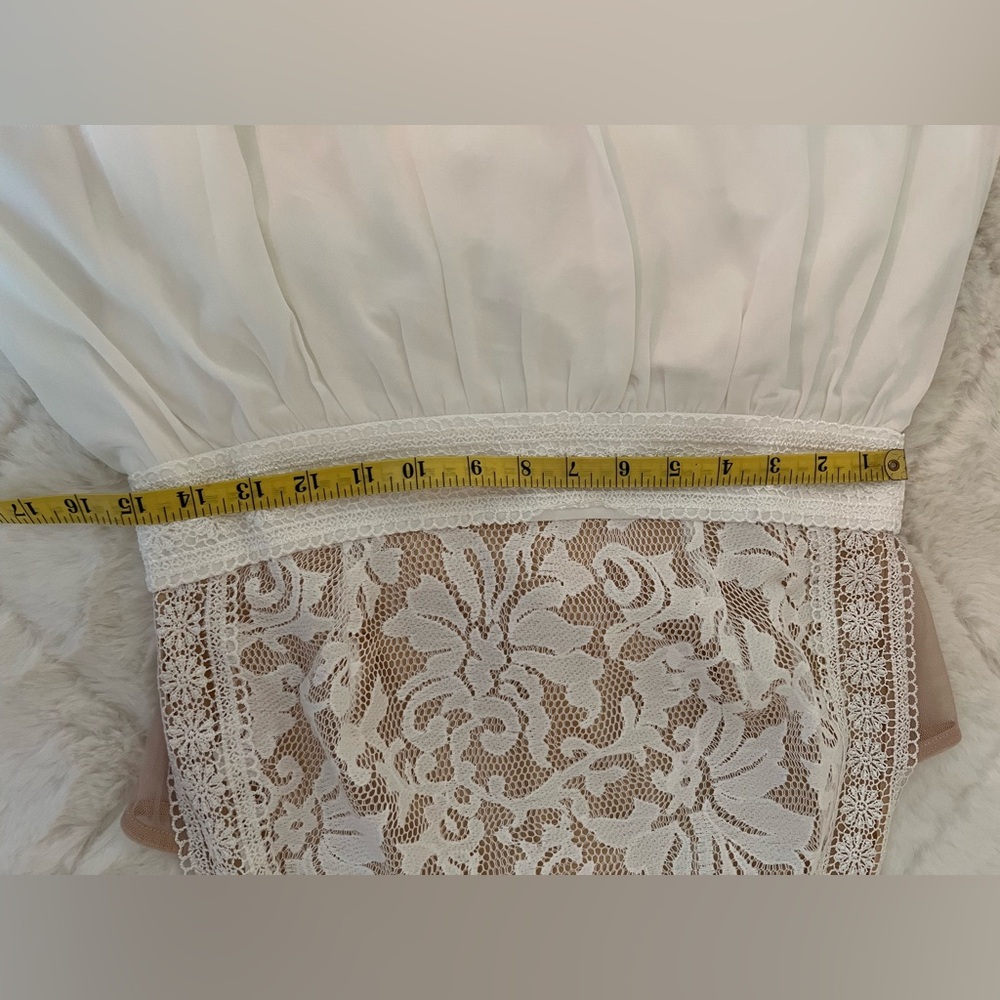 Lulus Forever and Always White Lace Maxi Dress Bridal Wedding Large NWT - Picture 11 of 14
